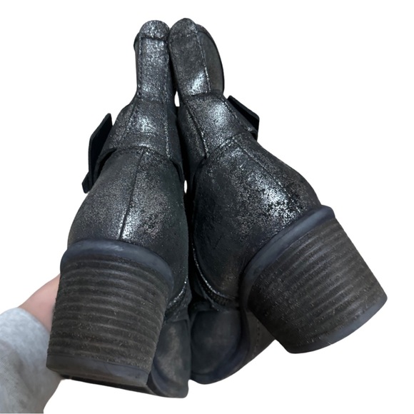 Donald J. Pliner Black Metallic Leather Booties - Picture 3 of 7